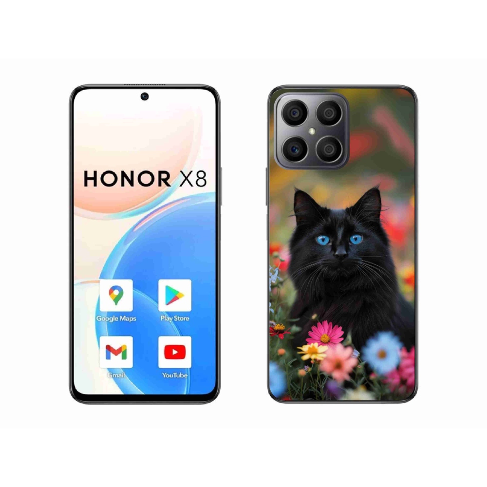 Gélový kryt mmCase na Honor X8 - čierne mačiatko 4