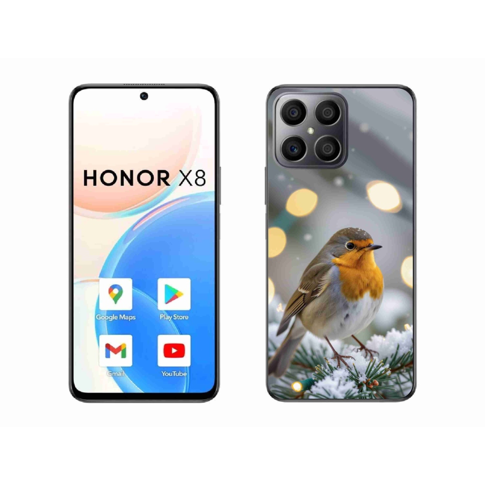 Gélový kryt mmCase na Honor X8 - červienka v zime
