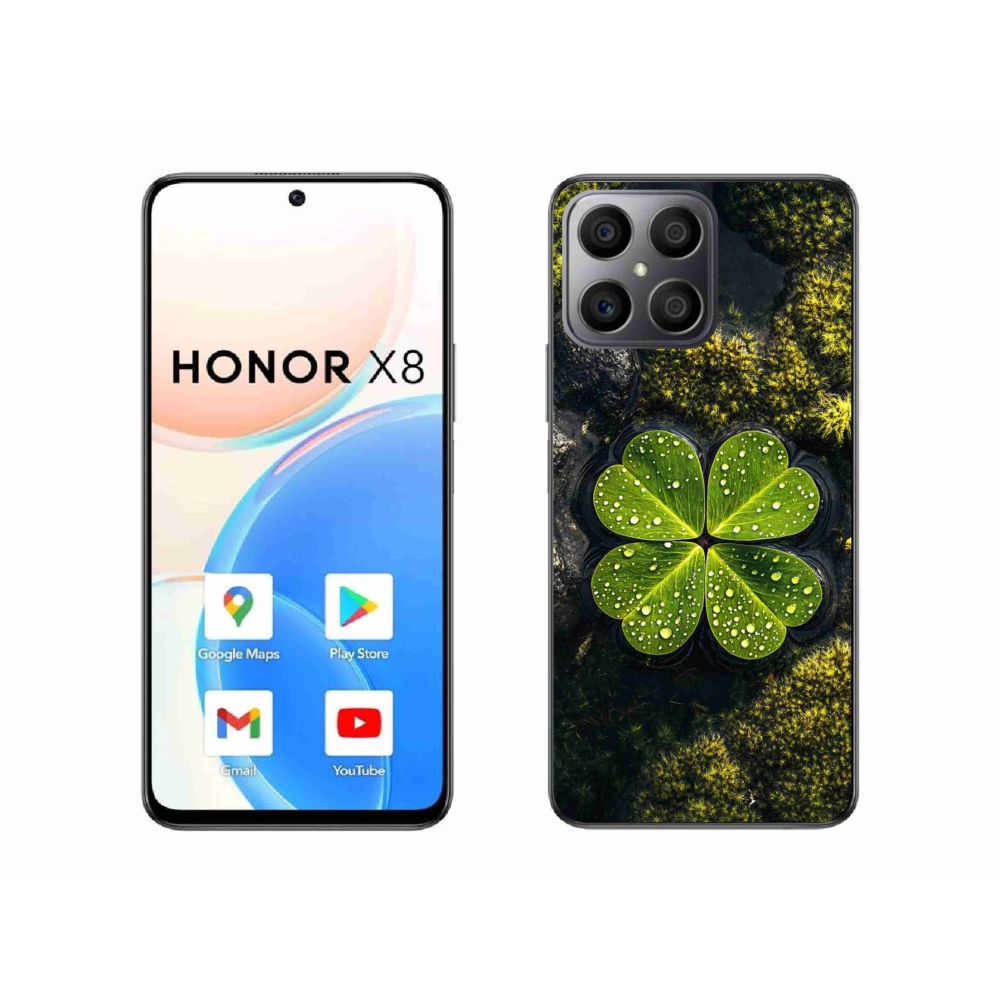 Gélový kryt mmCase na Honor X8 - štvorlístok