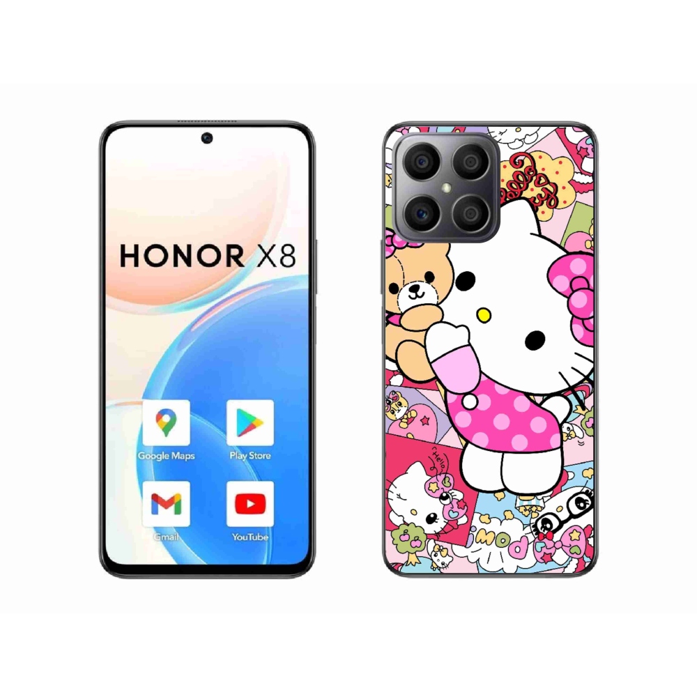 Gélový kryt mmCase na Honor X8 - cute kitty