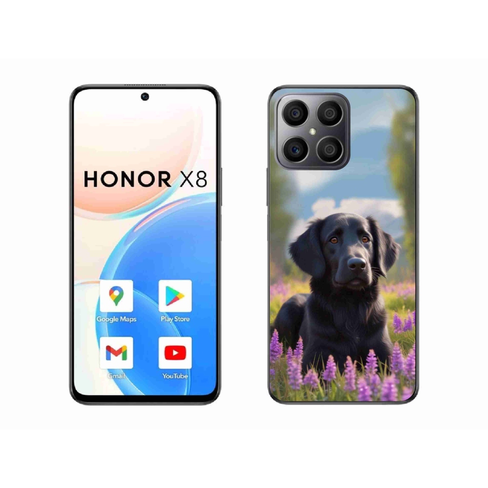 Gélový kryt mmCase na Honor X8 - elegantný čierny retriever