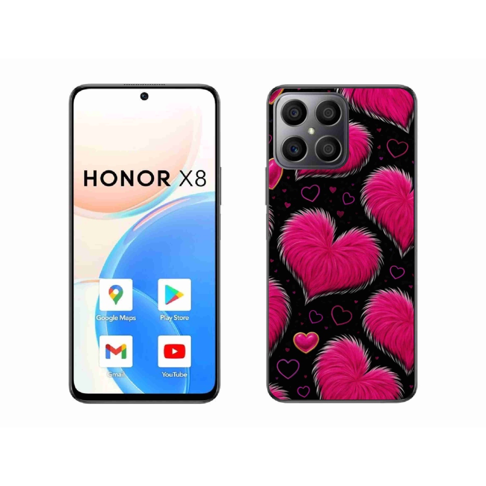Gélový kryt mmCase na Honor X8 - hebké srdce