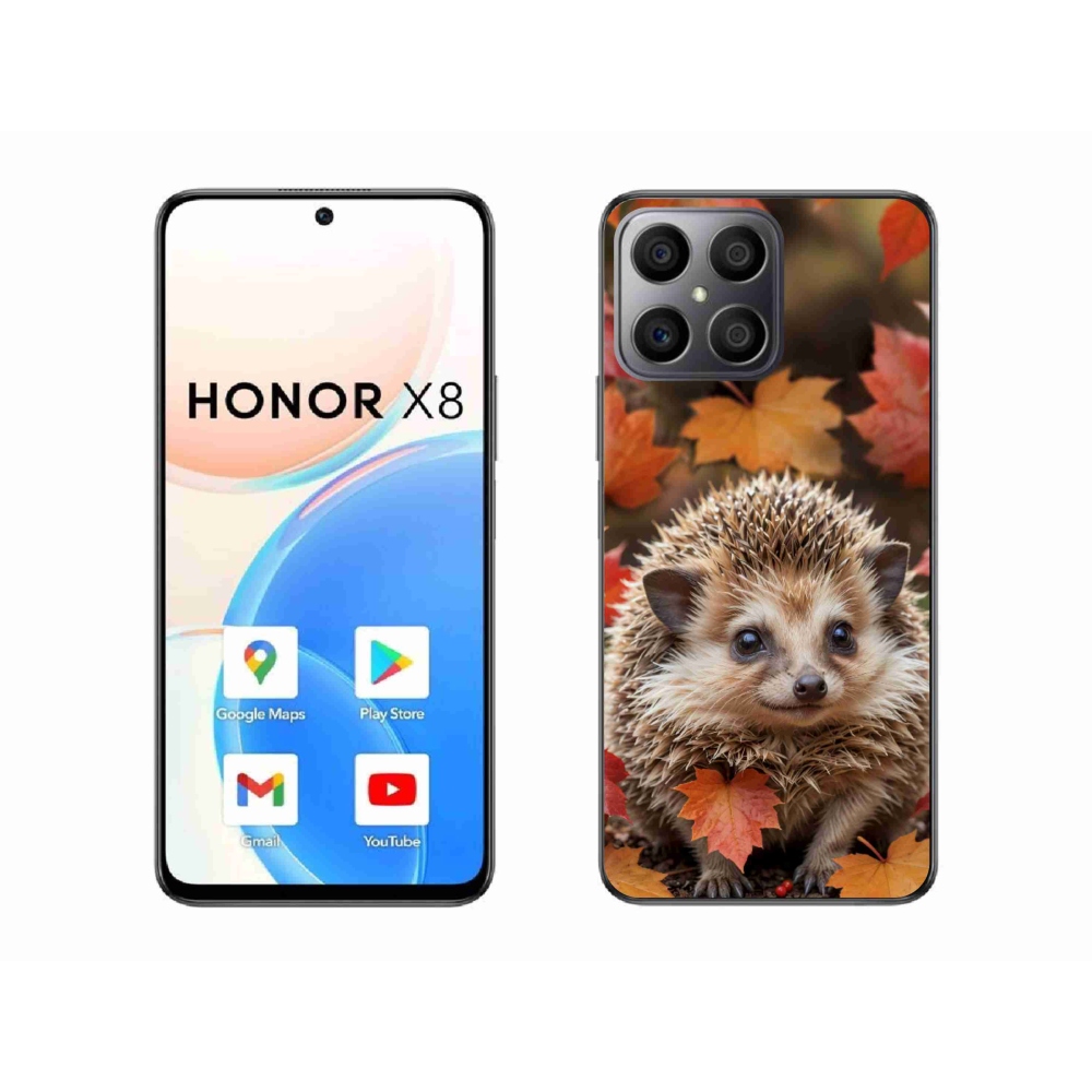 Gélový kryt mmCase na Honor X8 - ježko v lístí