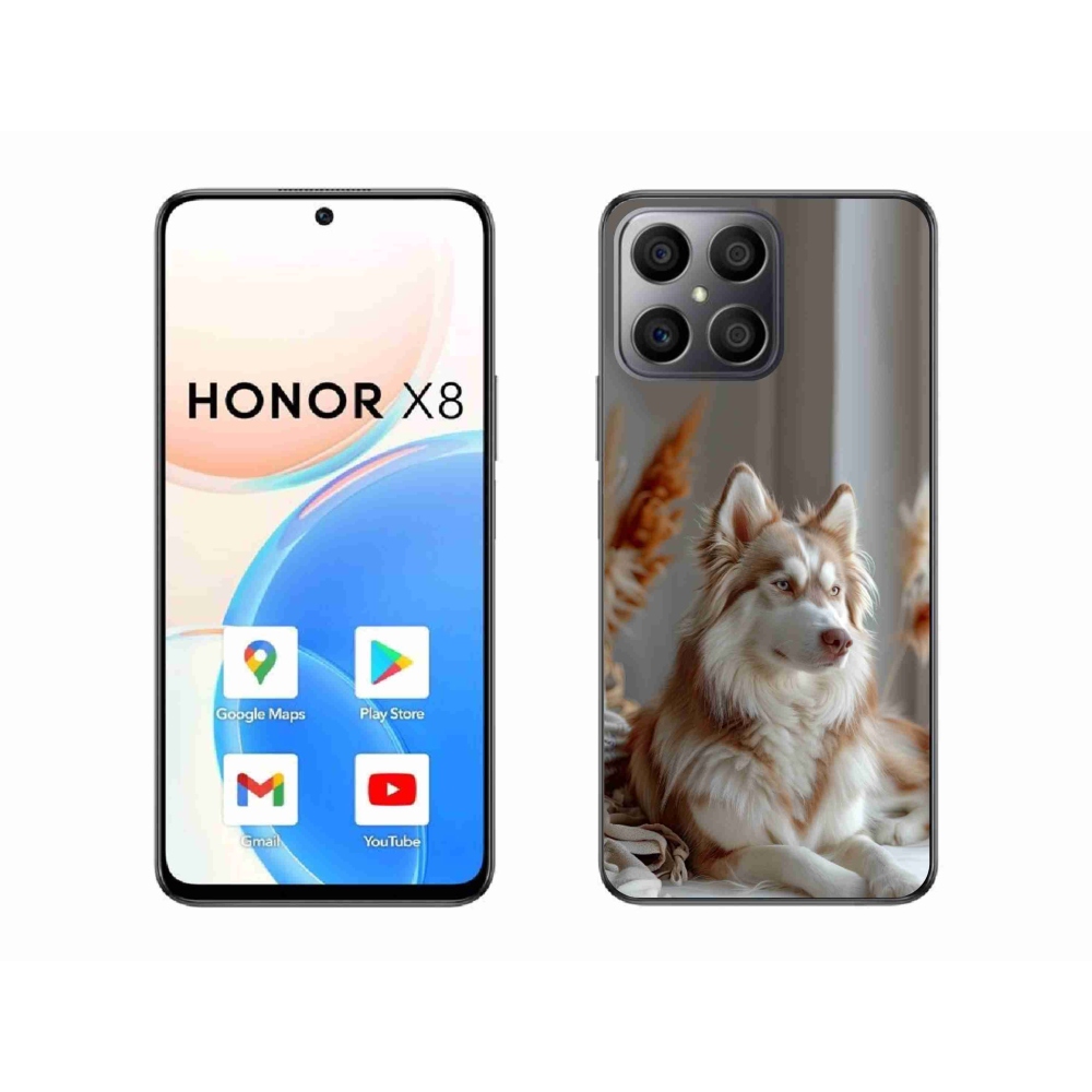 Gélový kryt mmCase na Honor X8 - pokojný sibírsky husky