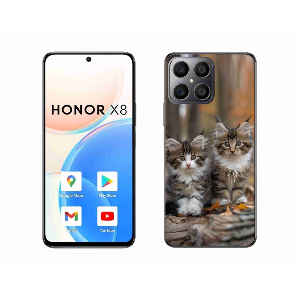 Gélový kryt mmCase na Honor X8 - mačacie duo 3