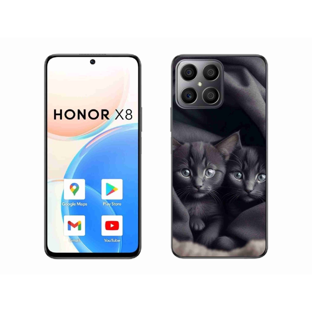 Gélový kryt mmCase na Honor X8 - mačacie duo