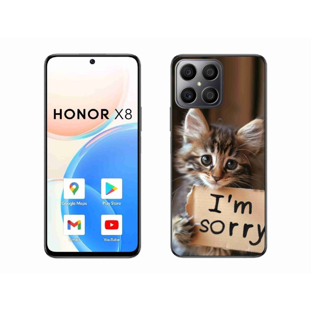 Gélový kryt mmCase na Honor X8 - mačacie ospravedlnenie