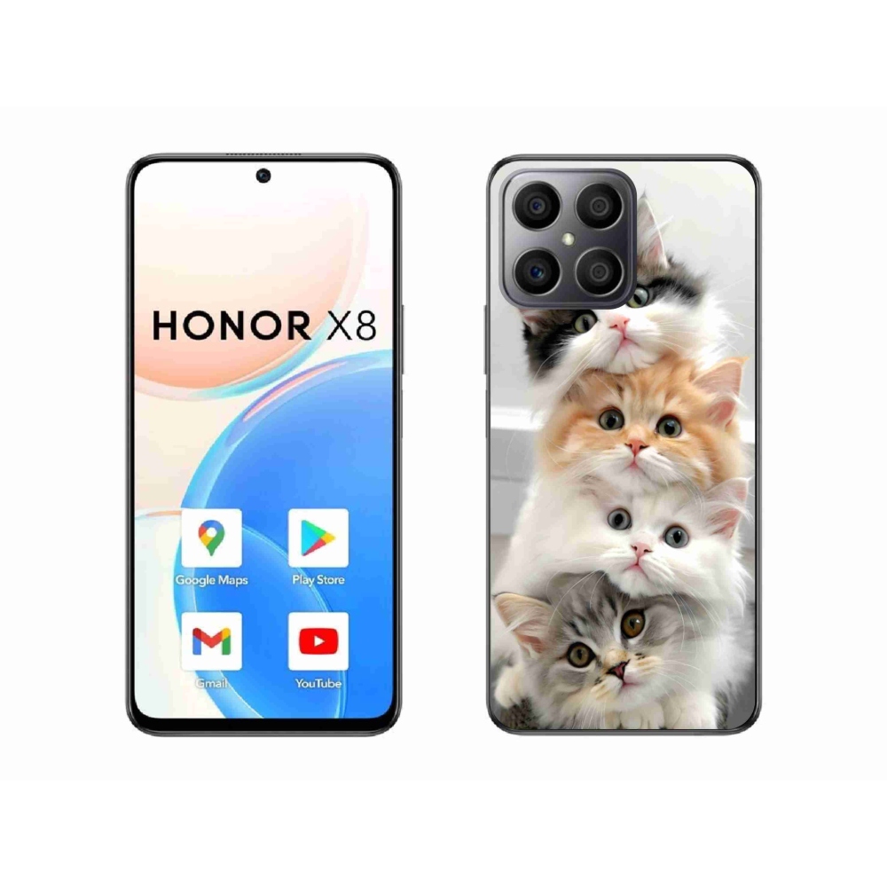Gélový kryt mmCase na Honor X8 - mačacia partia