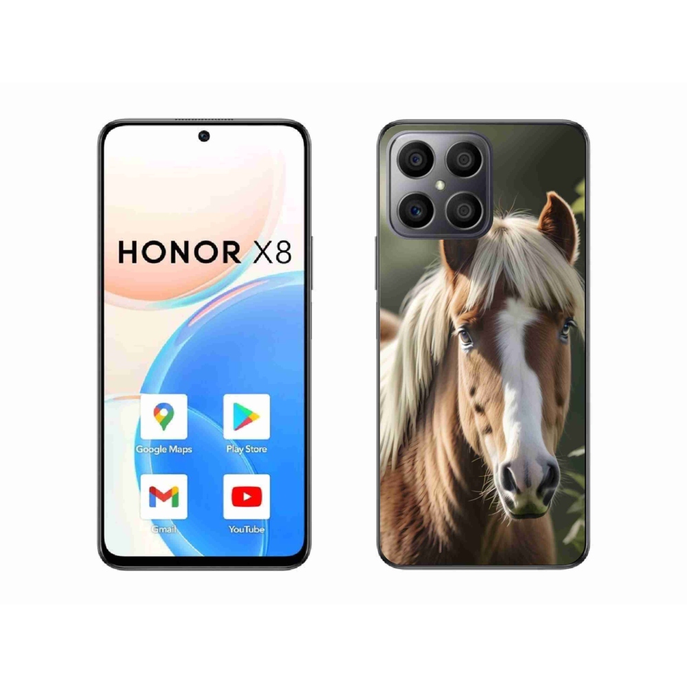 Gélový kryt mmCase na Honor X8 - kôň so svetlou hrivou