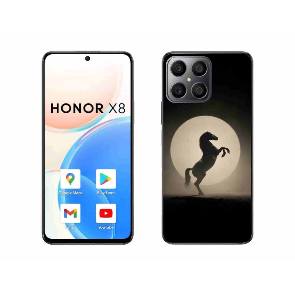 Gélový kryt mmCase na Honor X8 - kôň v siluete