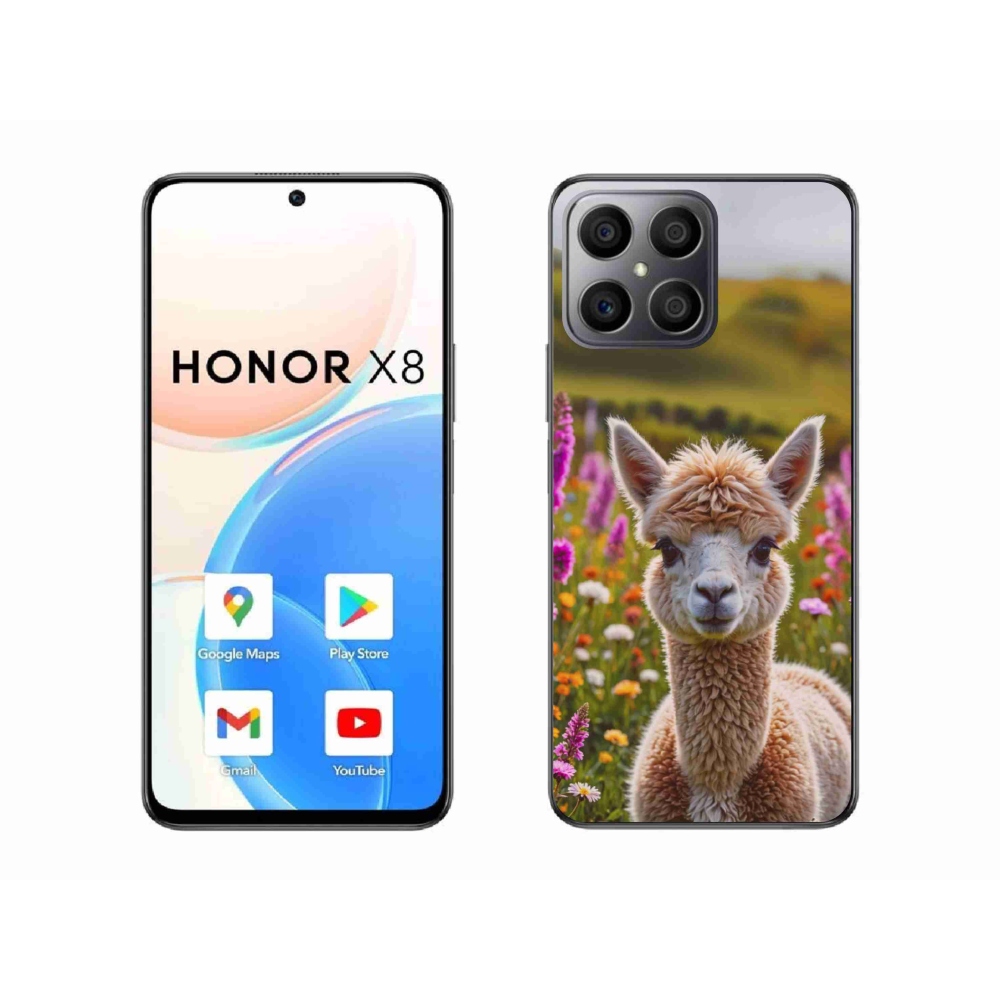 Gélový kryt mmCase na Honor X8 - lama na lúke