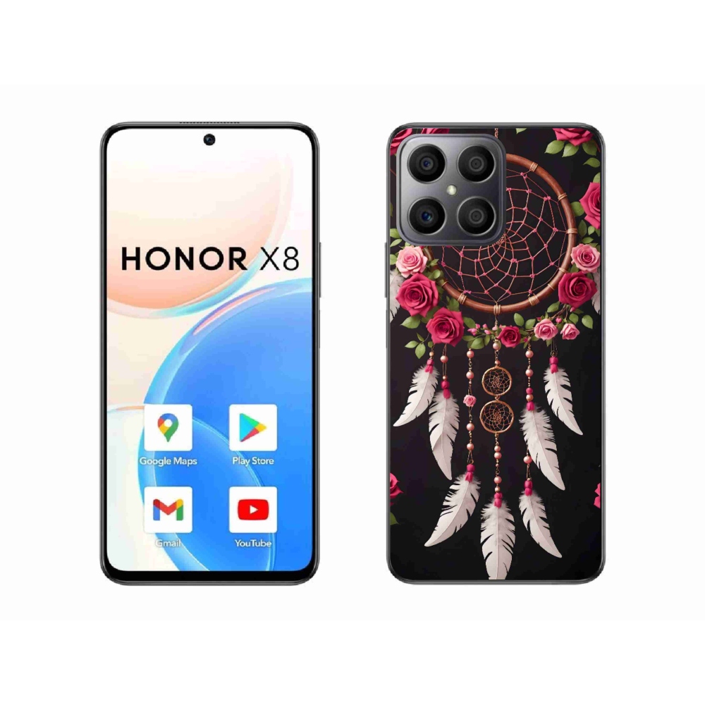 Gélový kryt mmCase na Honor X8 - lapač snov s ružami