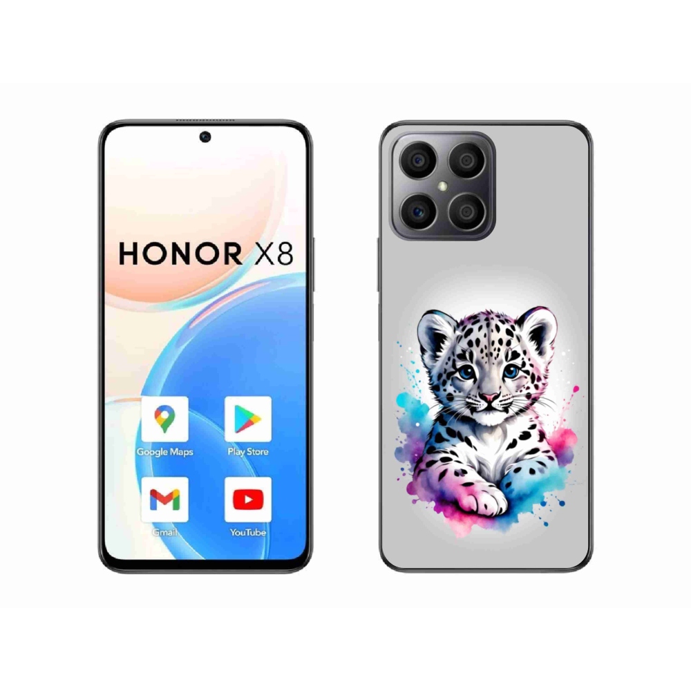 Gélový kryt mmCase na Honor X8 - leopardej mláďa