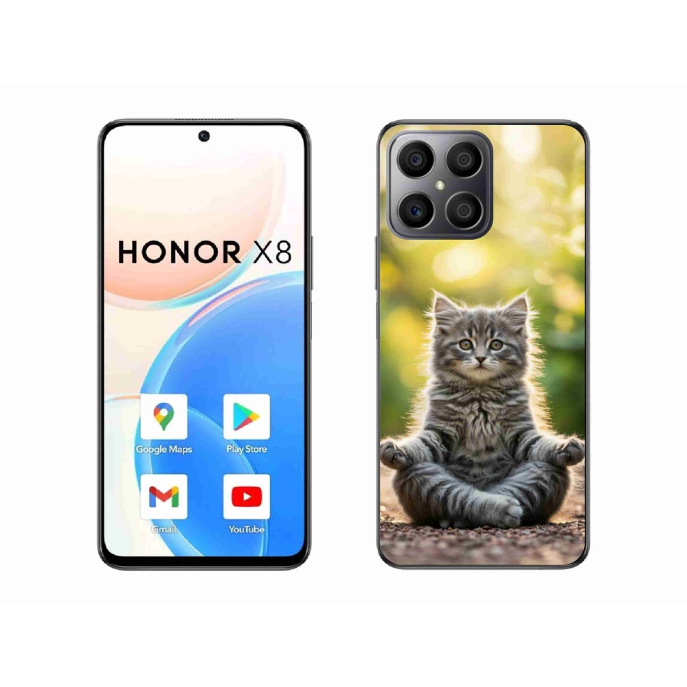 Gélový kryt mmCase na Honor X8 - meditujúce mačiatko