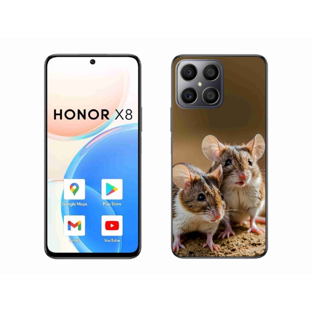 Gélový kryt mmCase na Honor X8 - myší duo