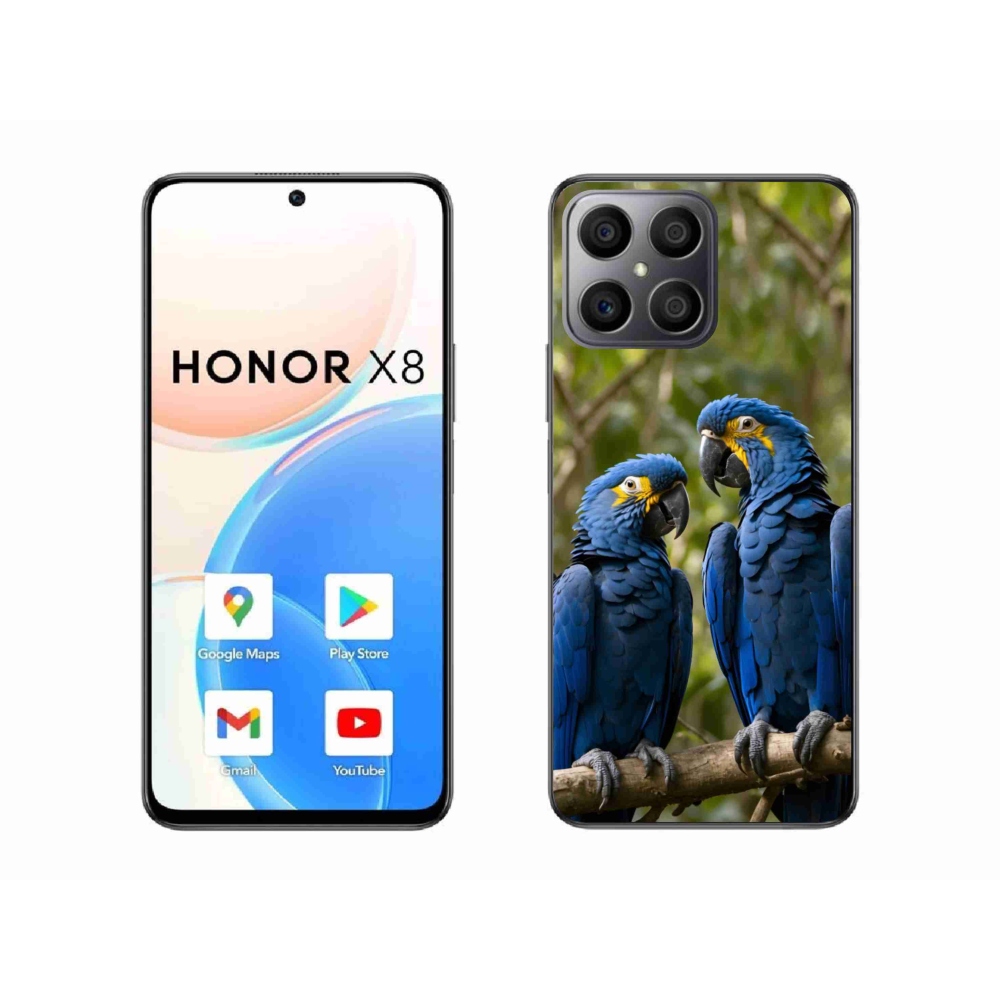Gélový kryt mmCase na Honor X8 - papagájové duo