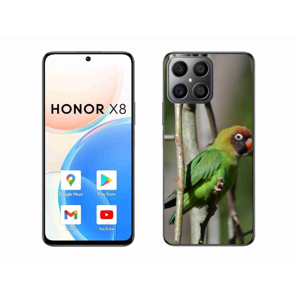 Gélový kryt mmCase na Honor X8 - papagáj agapornis
