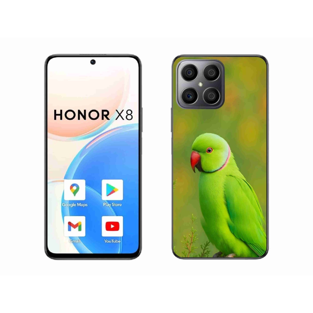 Gélový kryt mmCase na Honor X8 - papagáj alexander 2