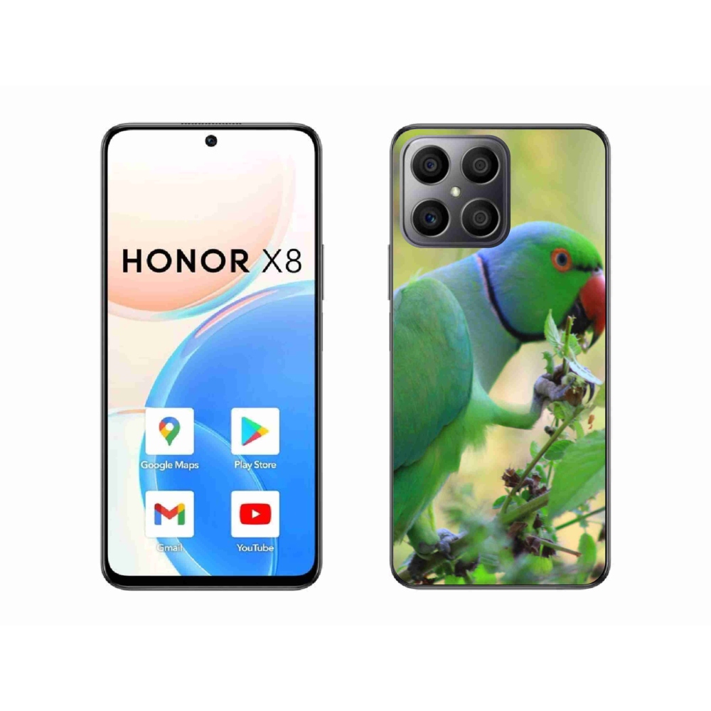 Gélový kryt mmCase na Honor X8 - papagáj alender