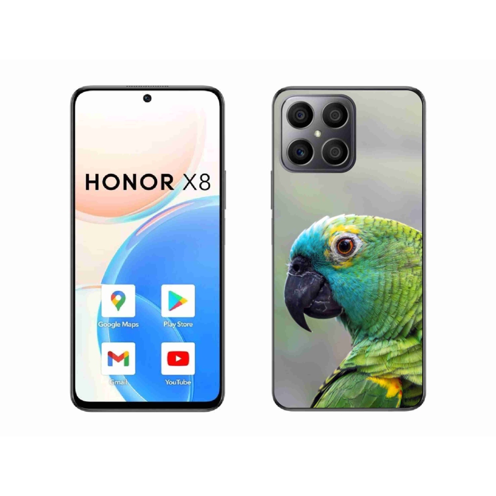 Gélový kryt mmCase na Honor X8 - papagáj amazoňan