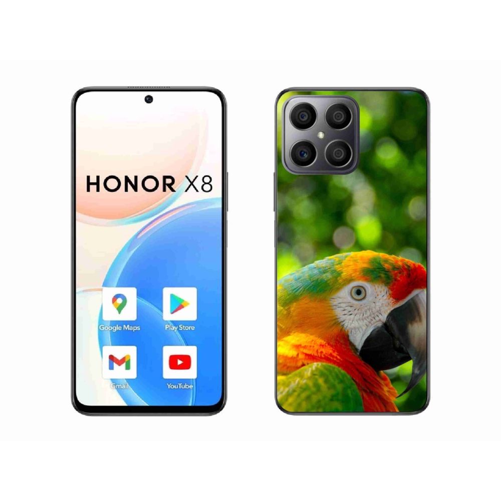 Gélový kryt mmCase na Honor X8 - papagáj ara 3