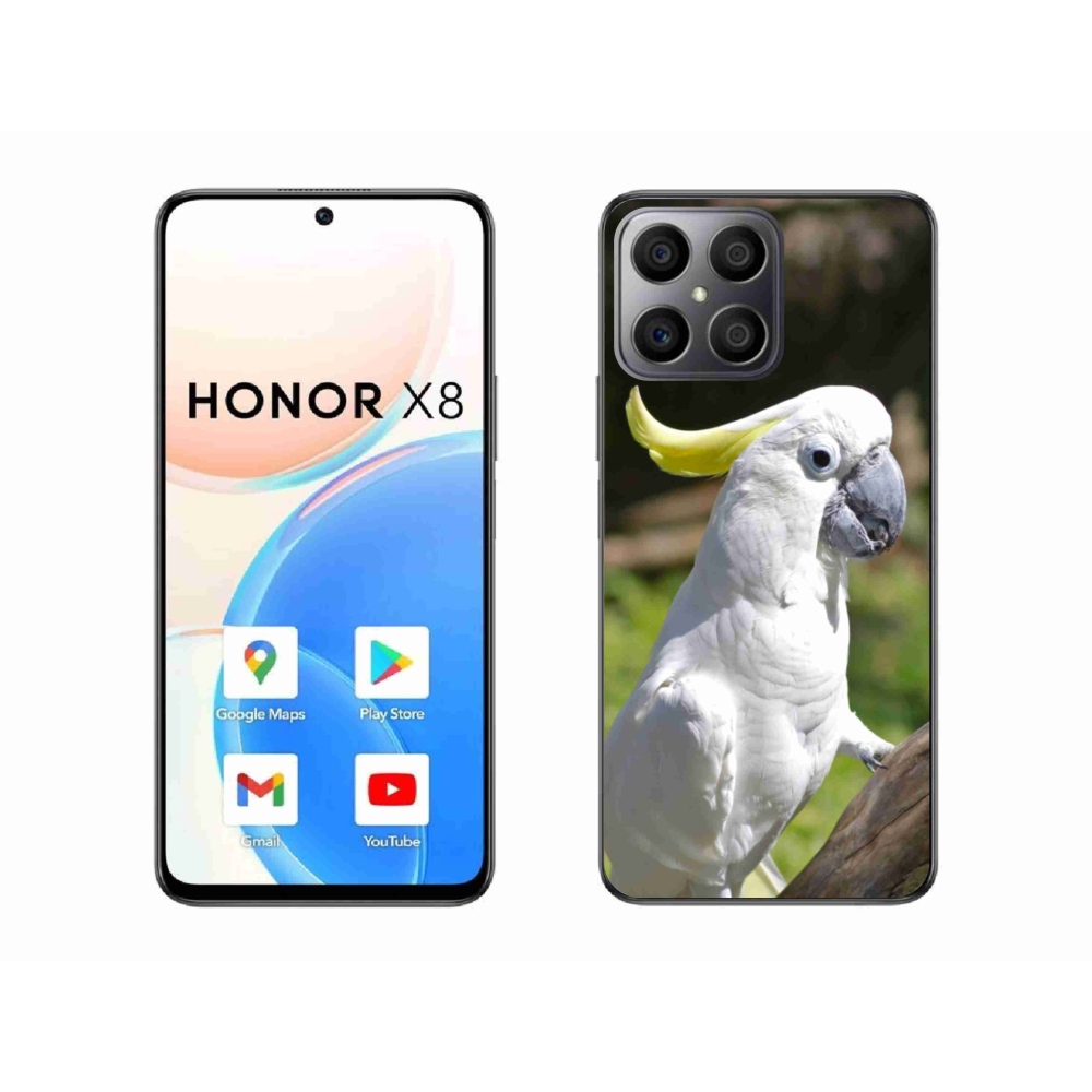 Gélový kryt mmCase na Honor X8 - papagáj kakadu 2