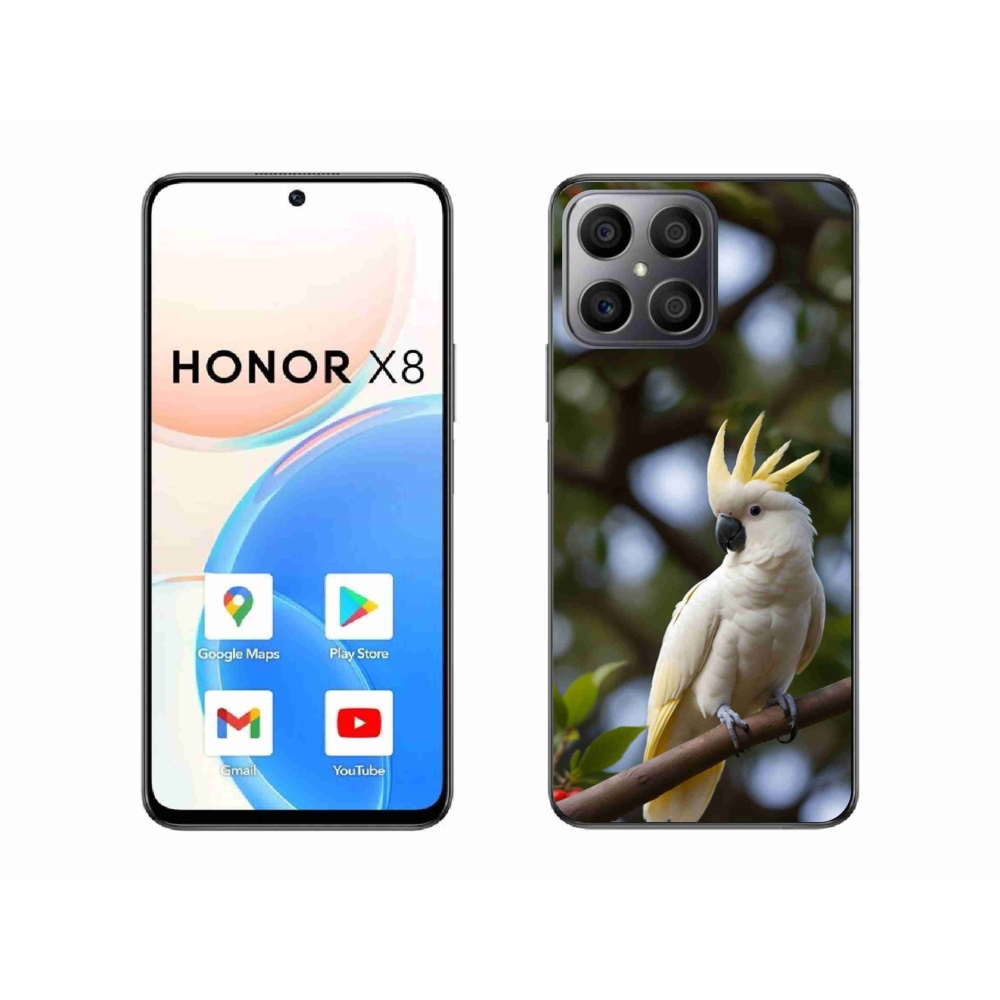 Gélový kryt mmCase na Honor X8 - papagáj kakadu 3