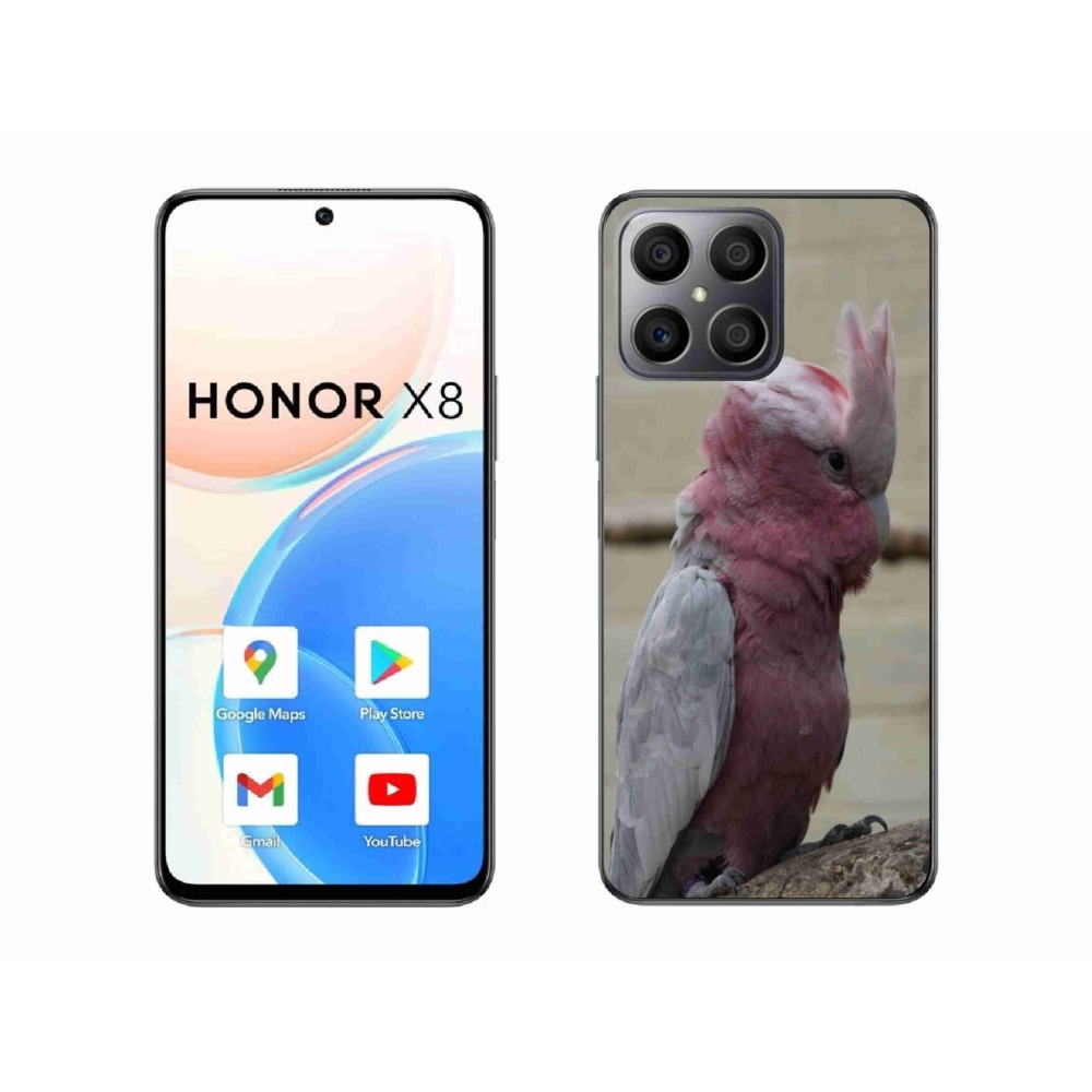 Gélový kryt mmCase na Honor X8 - papagáj kakadu ružový