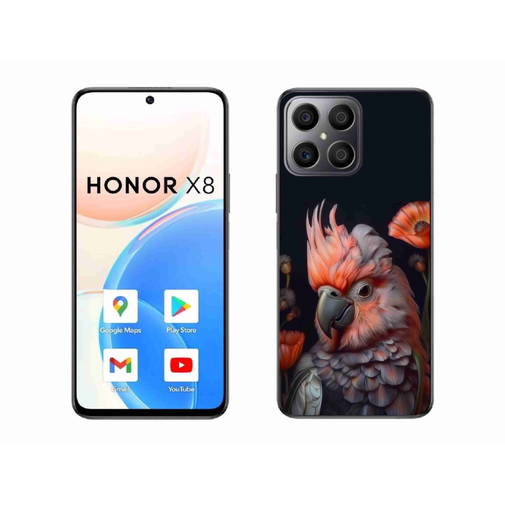 Gélový kryt mmCase na Honor X8 - papagáj kakadu vo farbách