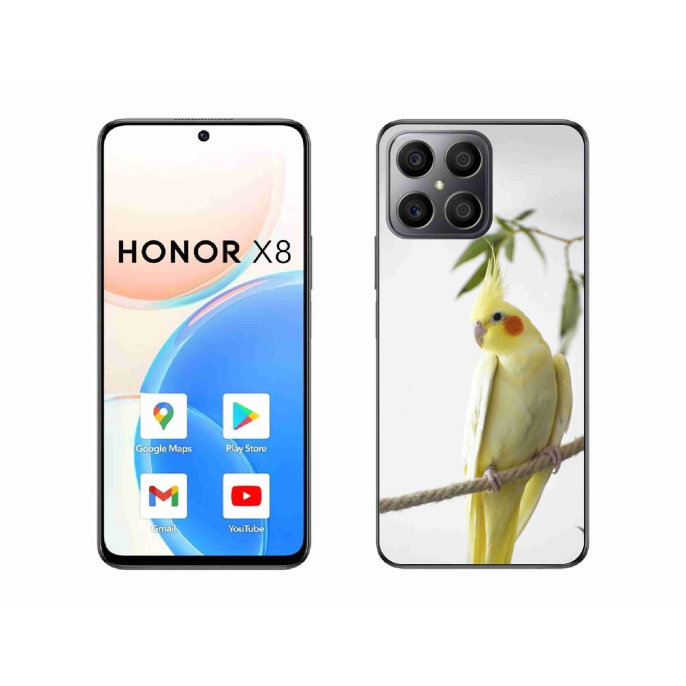 Gélový kryt mmCase na Honor X8 - papagáj korela chocholatá