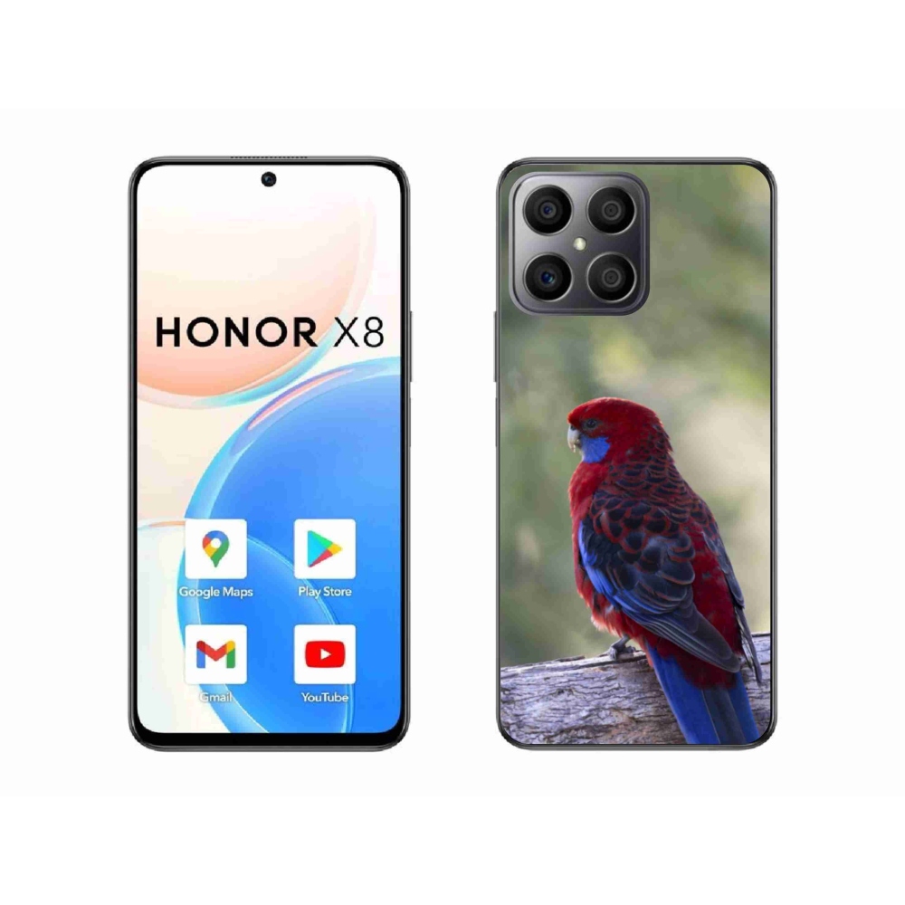 Gélový kryt mmCase na Honor X8 - papagáj rosela