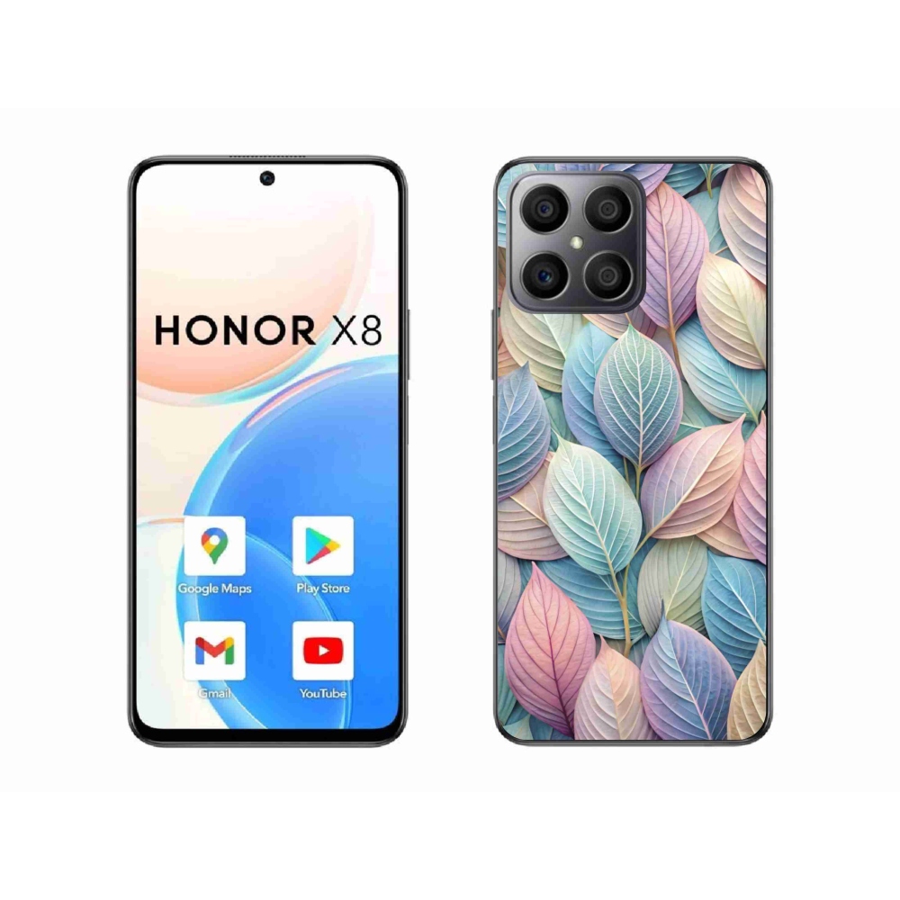 Gélový kryt mmCase na Honor X8 - pastelové listy