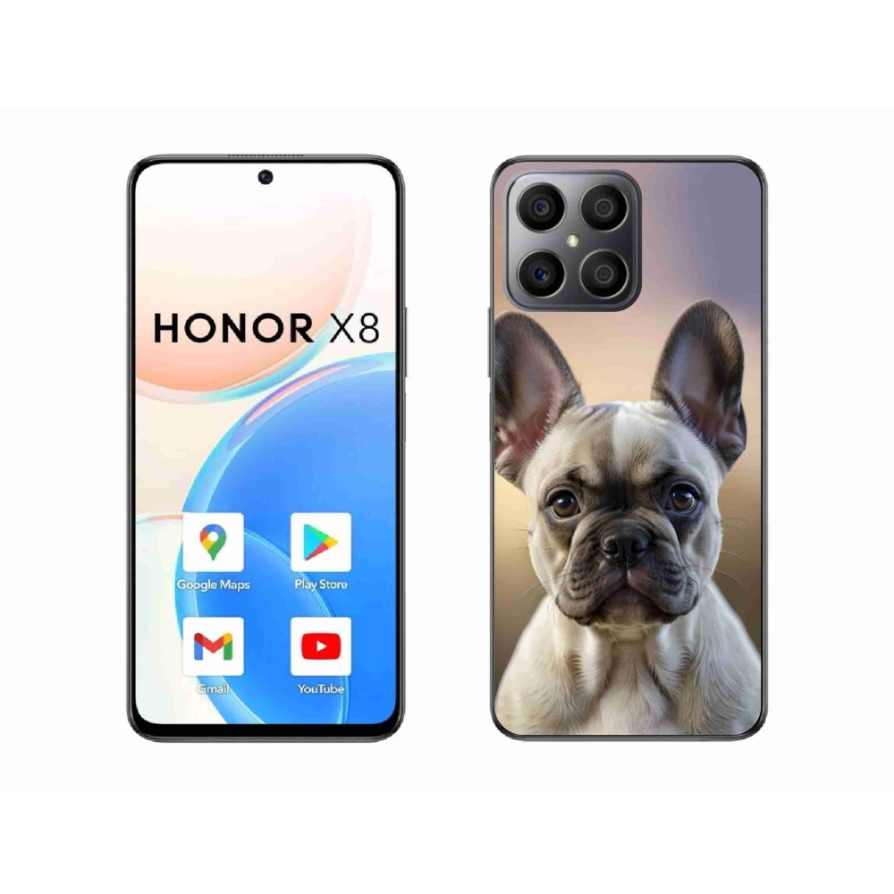 Gélový kryt mmCase na Honor X8 - roztomilý francúzsky buldoček