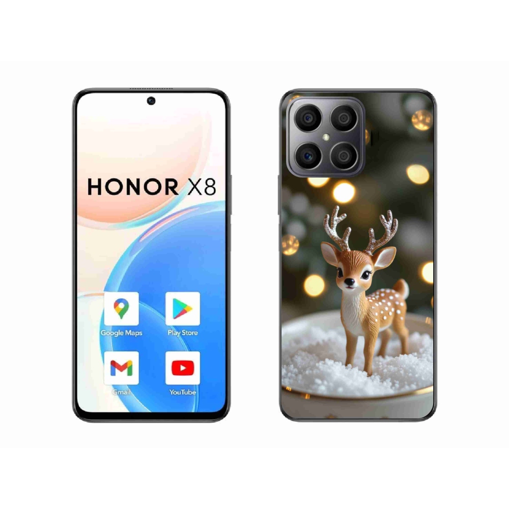 Gélový kryt mmCase na Honor X8 - roztomilý vianočný jeleň