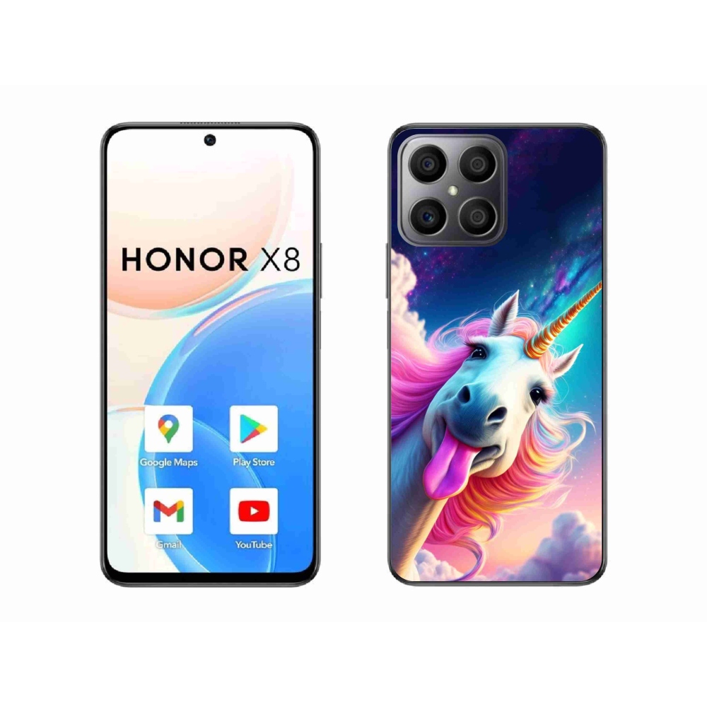 Gélový kryt mmCase na Honor X8 - šialený jednorožec