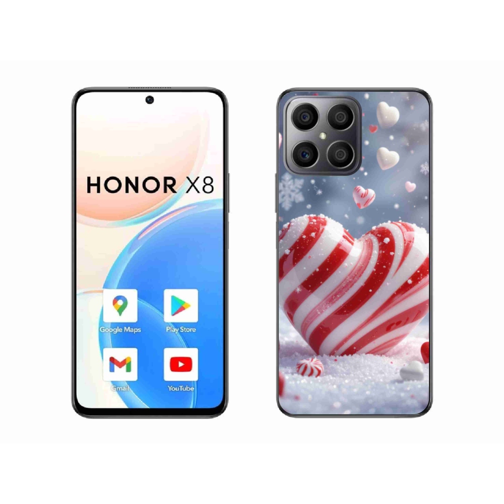 Gélový kryt mmCase na Honor X8 - sladké srdce