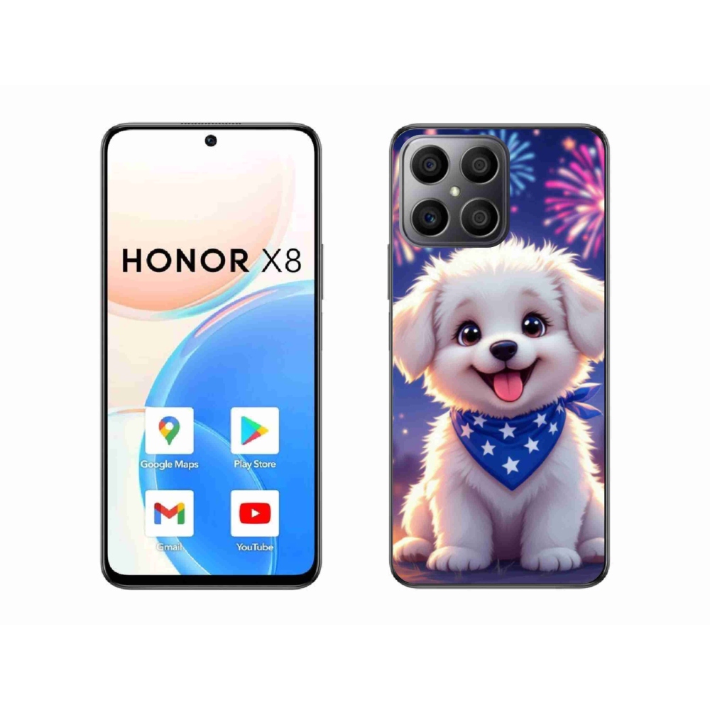 Gélový kryt mmCase na Honor X8 - slávnostné šteňa
