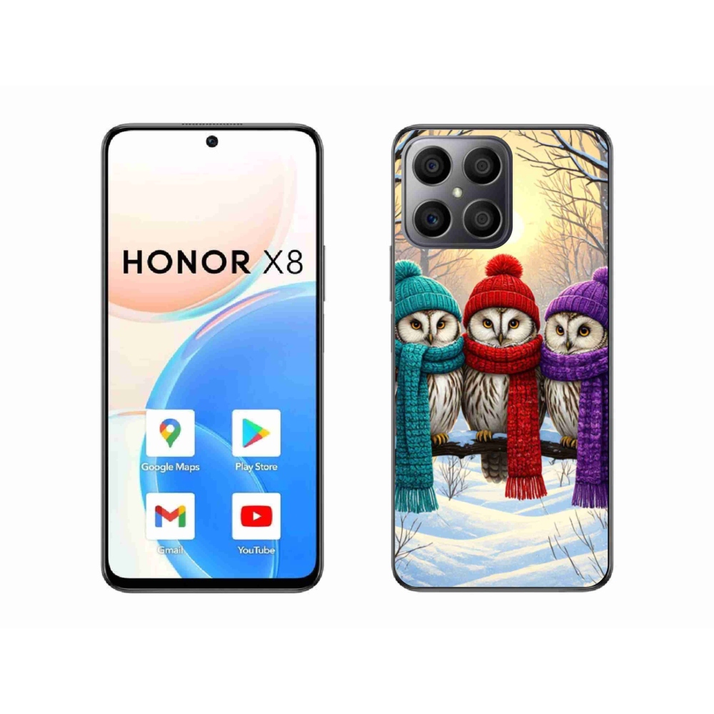 Gélový kryt mmCase na Honor X8 - soví priatelia