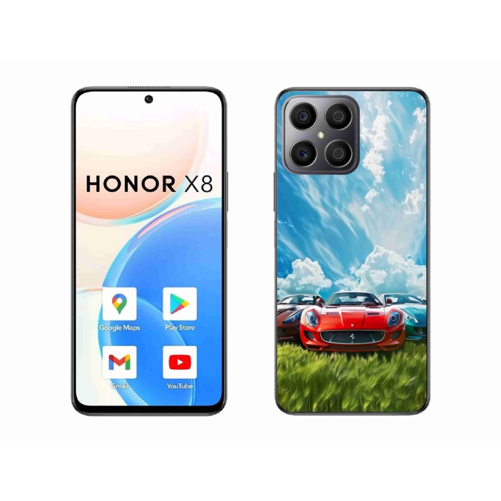 Gélový kryt mmCase na Honor X8 - športové vozidlá