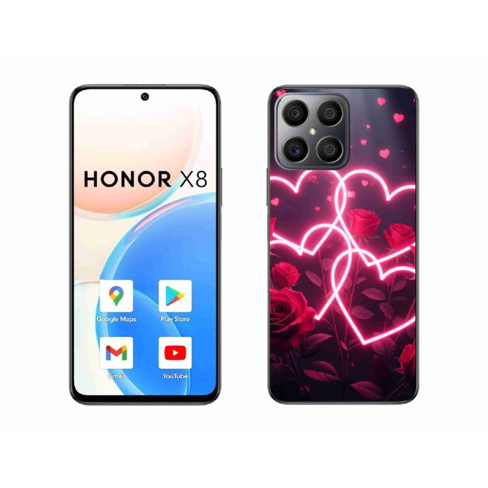 Gélový kryt mmCase na Honor X8 - srdce lásky