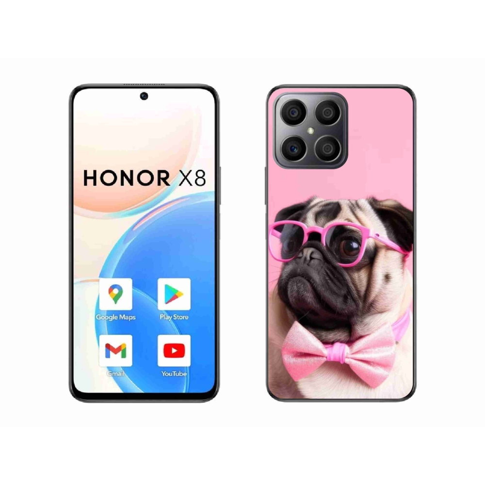Gélový kryt mmCase na Honor X8 - štýlový mops
