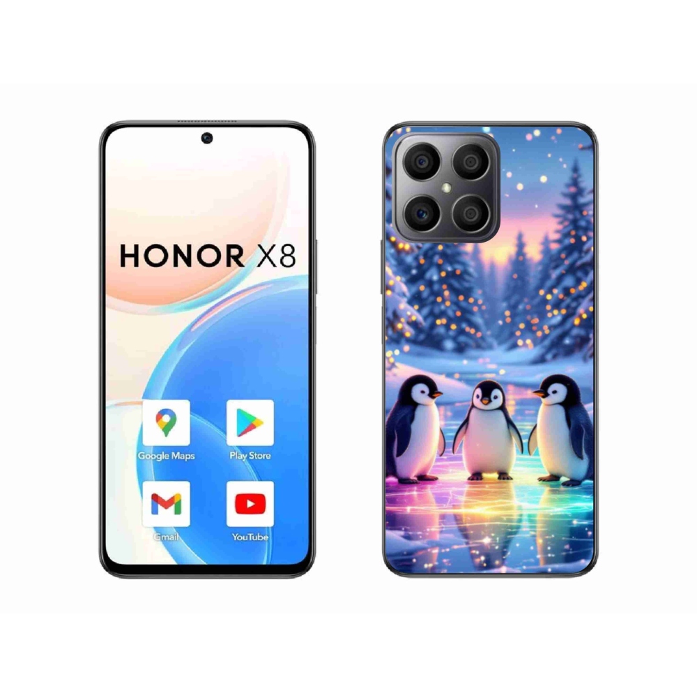 Gélový kryt mmCase na Honor X8 - tučniaky