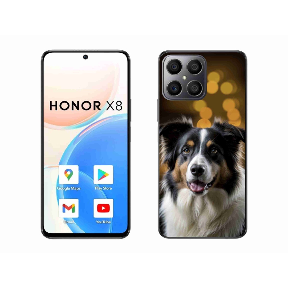 Gélový kryt mmCase na Honor X8 - usmievavý austrálsky ovčiak
