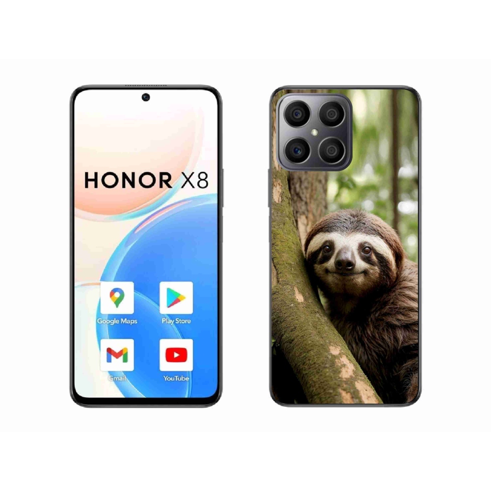 Gélový kryt mmCase na Honor X8 - usmievavý leňochod