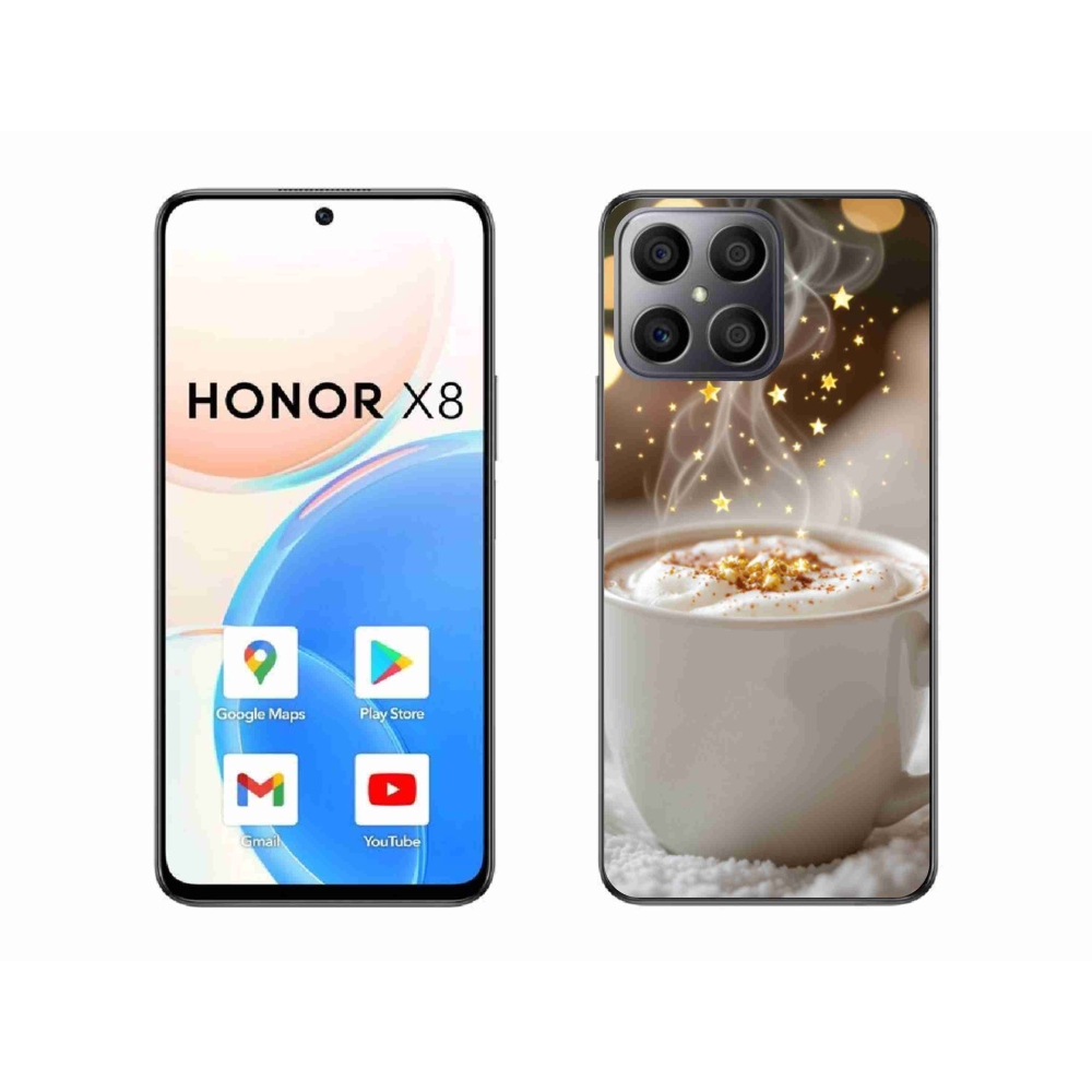 Gélový kryt mmCase na Honor X8 - vianočný horúci nápoj