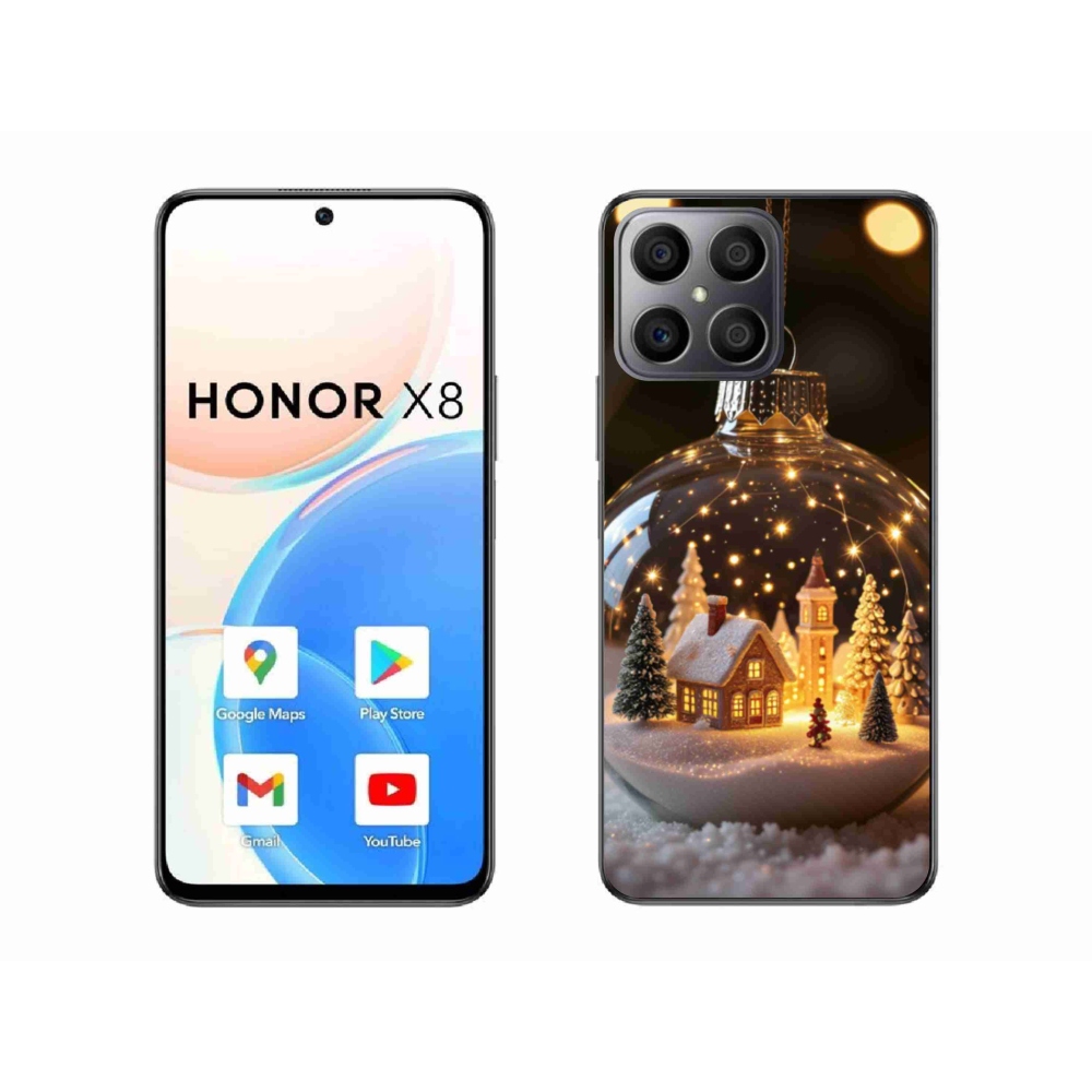 Gélový kryt mmCase na Honor X8 - vianočné gule 3