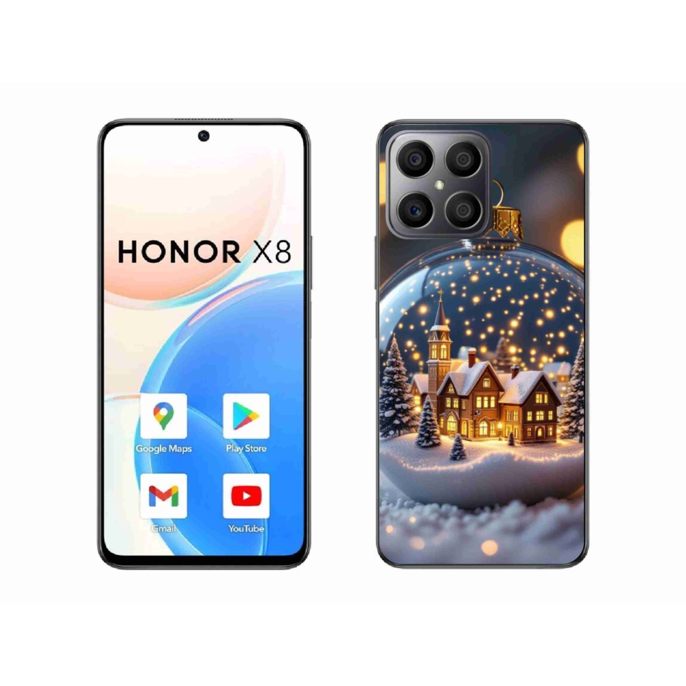 Gélový kryt mmCase na Honor X8 - vianočné gule 4