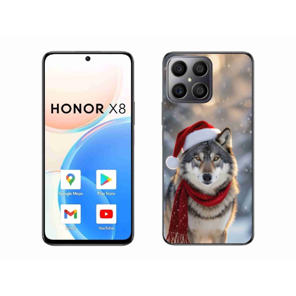 Gélový kryt mmCase na Honor X8 - vianočný vlk
