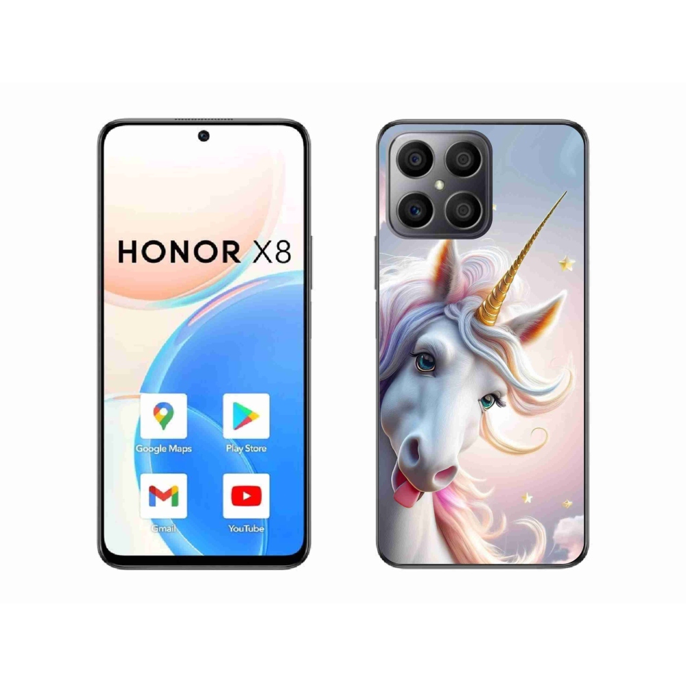 Gélový kryt mmCase na Honor X8 - veselý jednorožec