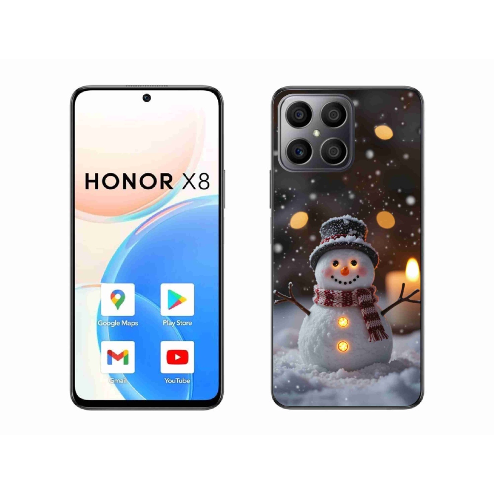 Gélový kryt mmCase na Honor X8 - veselý snehuliak